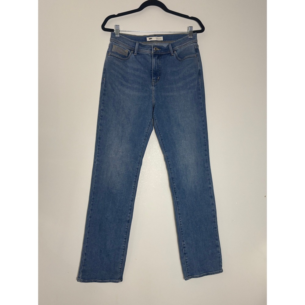 Levis Perfectly Slimming 512 Straight Leg Jeans Blue Medium Wash
